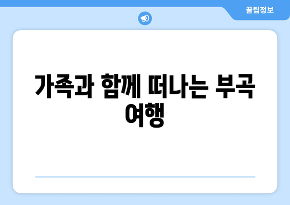 가족과 함께 떠나는 부곡 여행