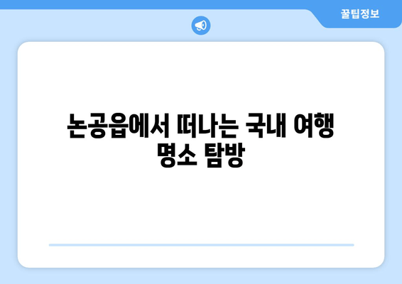 논공읍에서 떠나는 국내 여행 명소 탐방