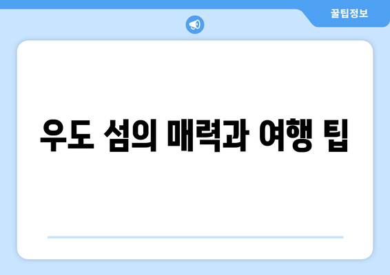 우도 섬의 매력과 여행 팁