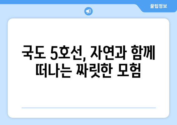 국도 5호선 드라이브, 모험과 경치의 완벽한 조합 | 드라이브 코스 추천, 여행, 국내 여행, 가볼 만한 곳