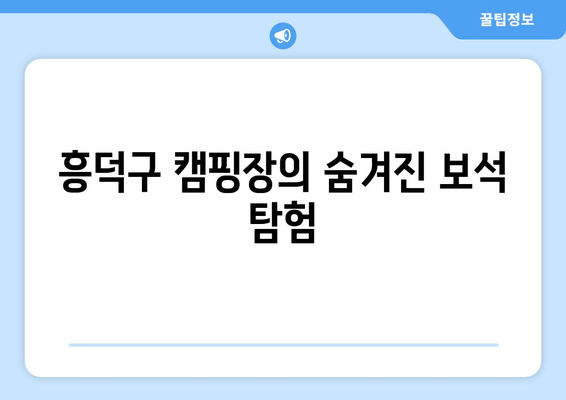 흥덕구 캠핑장의 숨겨진 보석 탐험