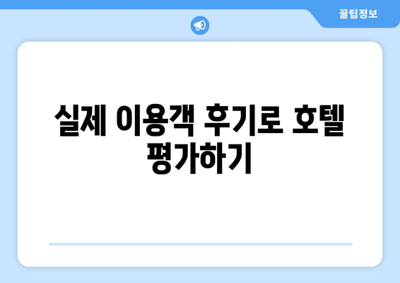 부산 최고의 호텔 찾기| 5단계 검증 가이드 | 숙박, 여행, 추천, 후기, 가격 비교