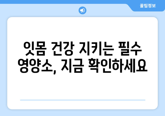 잇몸 염증 완화에 도움되는 영양제 5가지 | 잇몸 건강, 치주염, 잇몸 출혈, 영양 보충