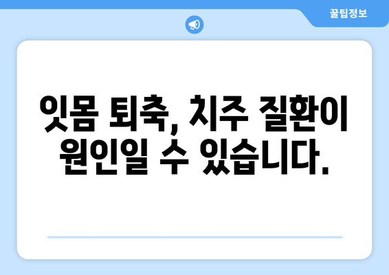 잇몸이 내려앉아 시린 이유| 원인과 해결책 | 잇몸 퇴축, 치아 시림, 치주 질환