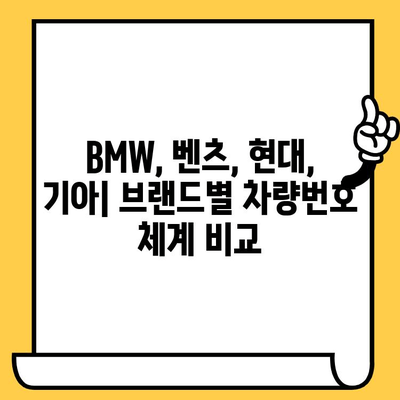 BMW, 벤츠, 현대, 기아 자동차 차량번호 vs. 차대번호| 차이점 완벽 정리 | 자동차, 번호판, 차량 식별