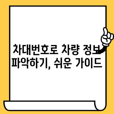 차량 정보 한눈에 파악하기 | 차대번호 조회 방법과 위치 파악, 차량 정보 확인 가이드