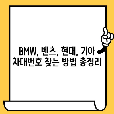 BMW, 벤츠, 현대, 기아 차대번호 확인 방법|  모델별 간편 가이드 | 차량 정보, 차대번호 조회