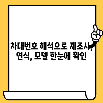 차대번호로 자동차 정보 알아내기| 제조사, 연식, 모델 등 | 자동차 정보, 차량 정보, 차대번호 해석