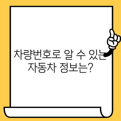 차량번호와 차대번호| 차이점 완벽 정리 & 조회 방법 | 자동차 정보, 번호판, 차량 조회