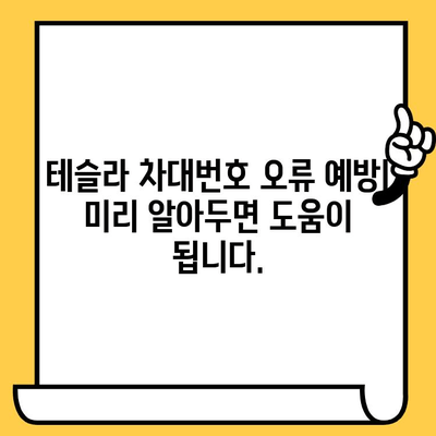 테슬라 차량 차대번호 문제| 발생 원인과 해결 방안 | 테슬라, 차대번호, 오류, 문제 해결