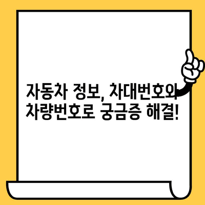 차량 정보 한눈에 파악! 차대번호와 차량번호로 알 수 있는 모든 것 | 차량 조회, 자동차 정보, 차량 정보 확인