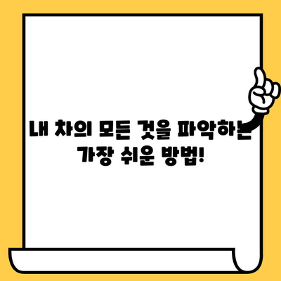 차량 정보 한눈에 파악! 차대번호와 차량번호로 알 수 있는 모든 것 | 차량 조회, 자동차 정보, 차량 정보 확인