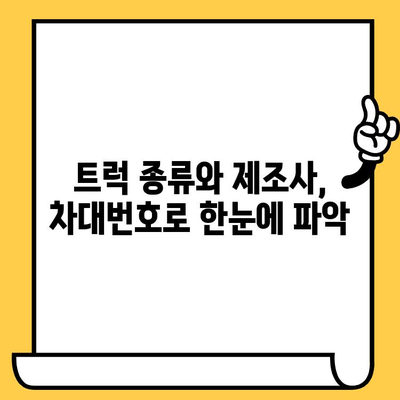 트럭 주민등록증, 차대번호로 풀어보는 의미| 트럭 정보 완벽 해독 | 차대번호, 트럭 정보, 차량 정보, 트럭 종류, 트럭 제조사