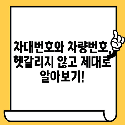 자동차 차대번호 vs 차량번호| 둘의 차이점 완벽 정리 | 차대번호, 차량번호, 자동차 정보