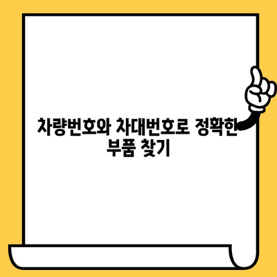 차량번호와 차대번호로 부품 찾기| 간편하고 정확한 방법 | 자동차 부품, 정비, 온라인 조회, 부품 정보