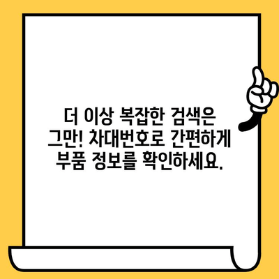 차량 부품, 이제 차대번호로 쉽게 찾아보세요! | 차대번호 조회, 부품 정보, 자동차 부품 가이드