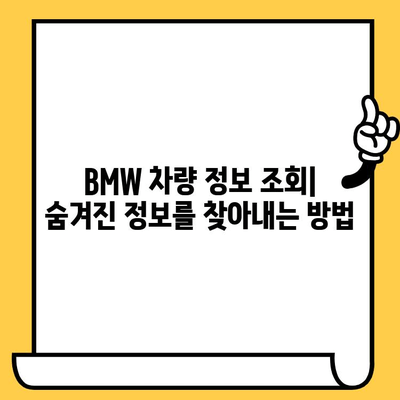 BMW 차량의 생산 정보 확인| 차대번호로 제조일, 모델, 옵션까지 알아보기 | 차량 정보 조회, 생산 정보, 차대번호 활용