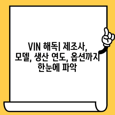 자동차 차대번호 해독| 의미와 조회 방법 완벽 가이드 | VIN, 차량 정보, 조회 사이트