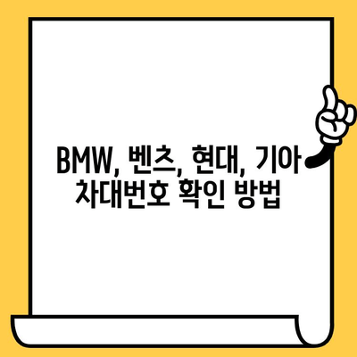 BMW, 벤츠, 현대, 기아 차대번호 확인| 간편 가이드 | 차량 정보,  번호판,  VIN