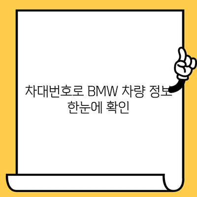 BMW 차량 생산일, 차대번호로 간편하게 확인하세요! | 생산 정보, 조회 방법, 차량 정보