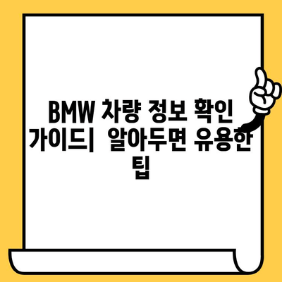 BMW 차량 정보 확인| 차대번호로 생산일 알아보기 | 차대번호 조회, 생산 정보, 차량 정보 확인 가이드