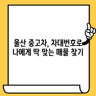 울산 중고차| 차대번호로 숨겨진 차량의 비밀을 밝혀내는 방법 | 중고차 검증, 차량 정보 조회, 믿을 수 있는 매물 찾기