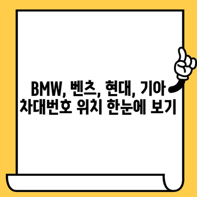 BMW, 벤츠, 현대, 기아 차대번호 위치 확인 가이드 | 차종별,  빠르고 쉽게 찾기