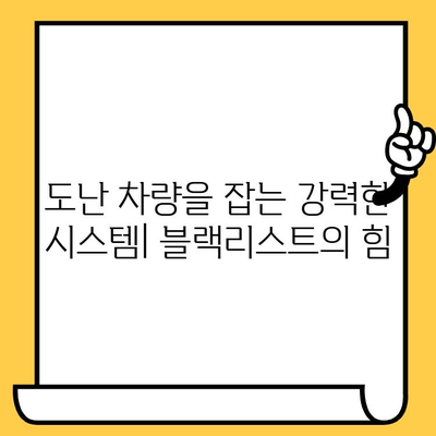 차량 블랙리스트 시스템| 도난 차량 추적 및 억제 | 차대번호, 도난 방지, 안전