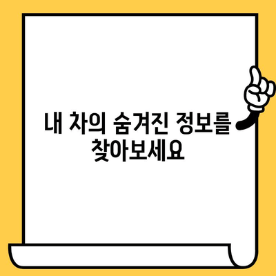 차량 정보 한눈에 파악! 차대번호로 내 차 정보 확인하는 방법 | 자동차, 차량 정보, 조회, 내 차