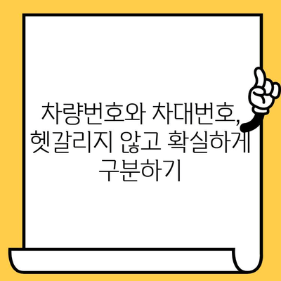 차량번호 vs 차대번호| 헷갈리는 두 번호, 확실하게 구분하는 방법 | 자동차, 번호판, 차량 정보