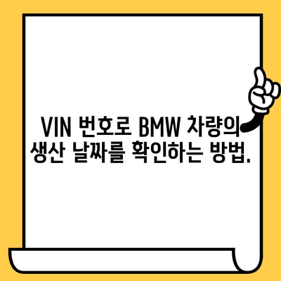 BMW 차량 차대번호로 생산일 확인하는 방법 | 차량 정보, 제조 정보, VIN