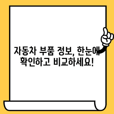 자동차 부품 조회| 차대번호 활용 가이드 | 부품 정보, 정확한 조회, 자동차 수리