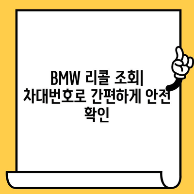 BMW 리콜 조회| 차대번호로 안전 확인하고 내 차 점검하기 | 리콜 정보, 안전 점검, 차량 관리