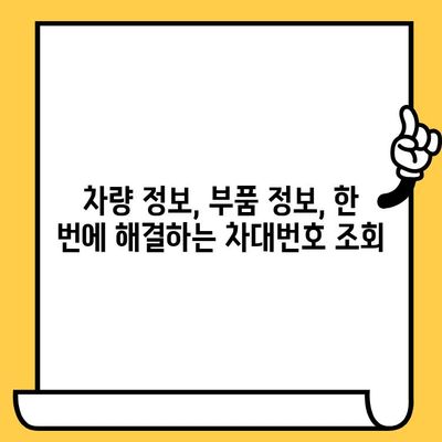 차대번호로 차량 부품 찾기| 간편하고 정확한 조회 방법 | 자동차 부품, 차량 정보, 부품 검색