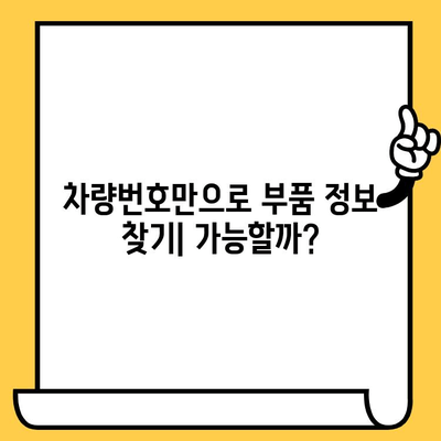 차량 부품 조회, 번호 하나로 끝? | 차량번호, 차대번호, 주의사항, 부품 정보