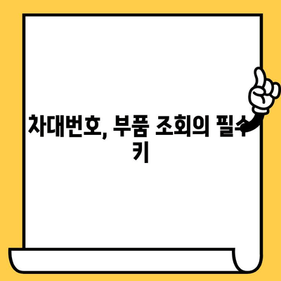 차량 부품 조회, 번호 하나로 끝? | 차량번호, 차대번호, 주의사항, 부품 정보