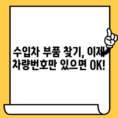 수입차 차량번호로 부품 찾기| 간편하고 빠른 조회 방법 | 부품 정보, 온라인 조회, 수입차 부품