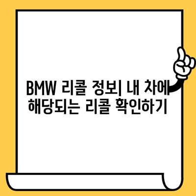 BMW 리콜 조회| 차대번호로 안전 확인 | 리콜 정보, 조회 방법, 안전 점검 가이드