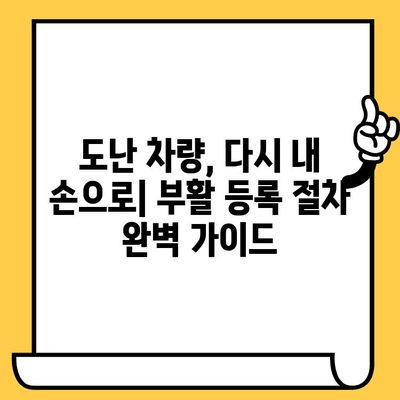 도난 차량 부활 등록과 임시 운행허가증| 상세 절차 및 필요 서류 가이드 | 자동차 도난, 보험, 법률