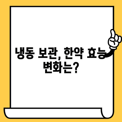 한약, 냉동 보관하면 효능이 달라질까요? | 유통기한, 보관 방법, 효능 변화
