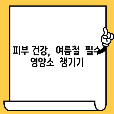 여름철 피부 건강 지키는 10가지 음식 |  피부 트러블, 햇볕, 건조함, 수분, 비타민