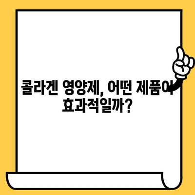 콜라겐 영양제 추천| 피부 건강 지키는 효과적인 방법 | 피부 탄력, 주름 개선, 콜라겐 효능, 추천 제품 비교