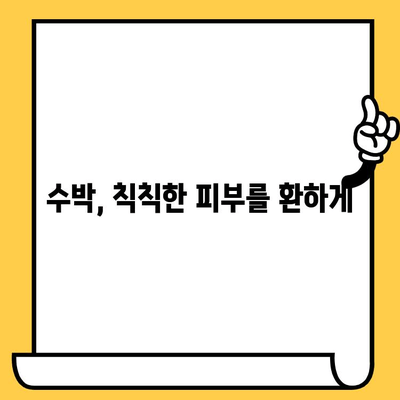 수박, 피부 미인으로 만들어 줄까? | 수박의 피부 건강 효능 탐구