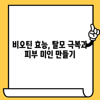 비오틴으로 탈모 극복하고 피부 미인 되기 | 비오틴 효능, 탈모 개선, 피부 건강, 영양제