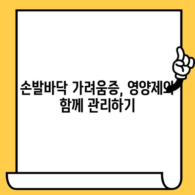 손발바닥 가려움증, 영양제로 해결할 수 있을까요? | 손발바닥 가려움증 원인, 영양제 종류, 효과적인 관리법