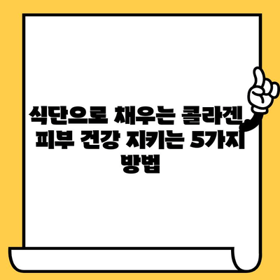 식물성 비건 콜라겐으로 피부 건강 지키는 5가지 방법 | 비건 뷰티, 콜라겐, 피부 관리, 식단