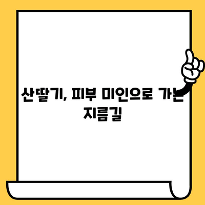 산딸기의 놀라운 효능| 피부 건강 지키는 비밀 | 산딸기, 피부 미용, 항산화, 비타민C, 콜라겐