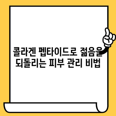 저분자 콜라겐 펩타이드의 놀라운 피부 건강 효과| 탄력, 보습, 주름 개선까지! | 콜라겐 펩타이드, 피부 관리, 뷰티, 건강