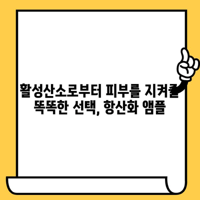 피부 건강을 위한 최고의 선택! 항산화 앰플 추천 가이드 | 피부 노화, 탄력, 주름, 미백, 앰플 추천, 비교 분석