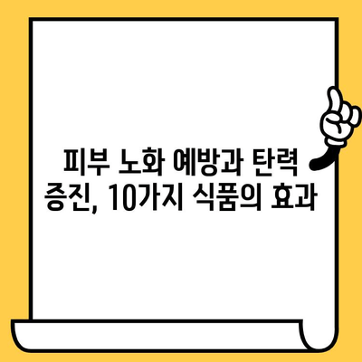 여름철 피부 건강 지키는 10가지 식품 | 건강, 피부 관리, 여름, 햇볕, 열대야, 수분